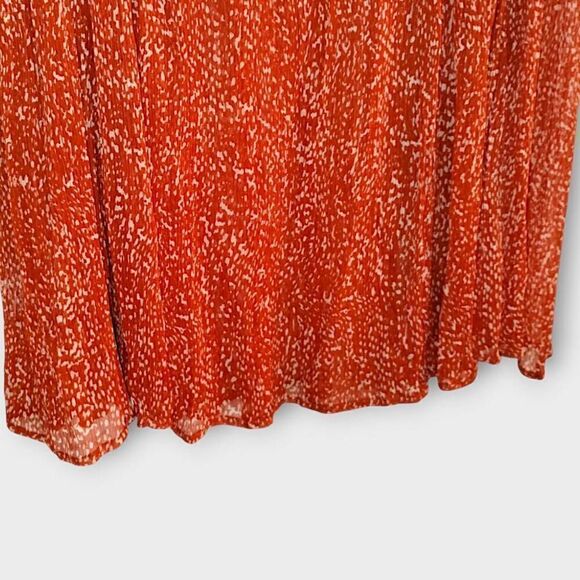 MAEVE Womens Dress Sz XS Semi Sheer‎ Orange Short Sleeve Beachy Swiftie Adrian - Picture 6 of 11
